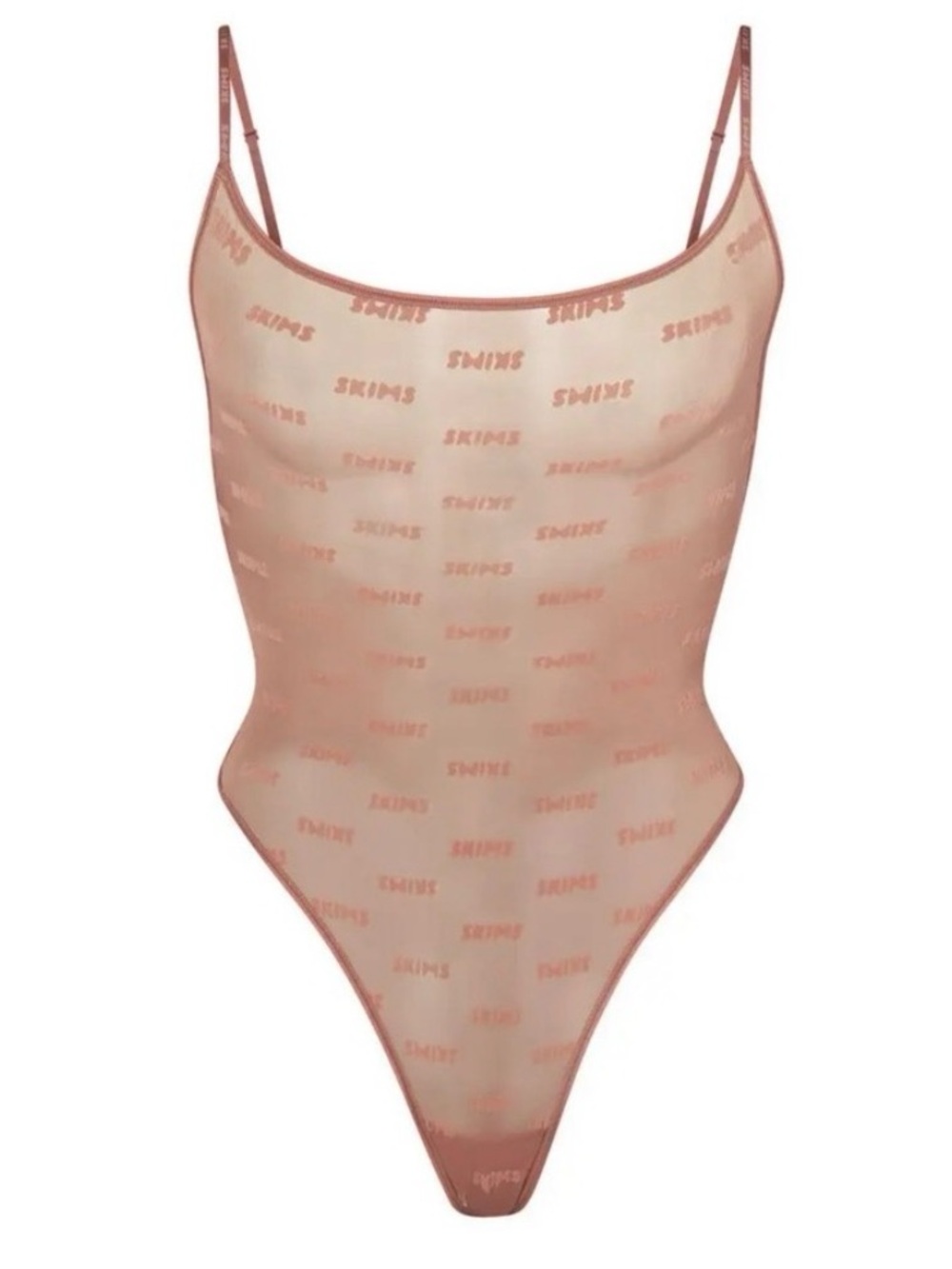 SKIMS After Hours Cami Bodysuit In Rose Clay